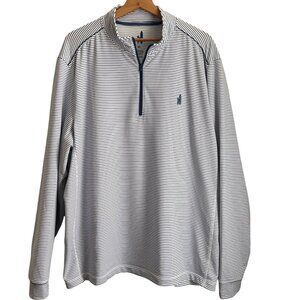 johnnie-O Navy and White Striped Men's Shirt